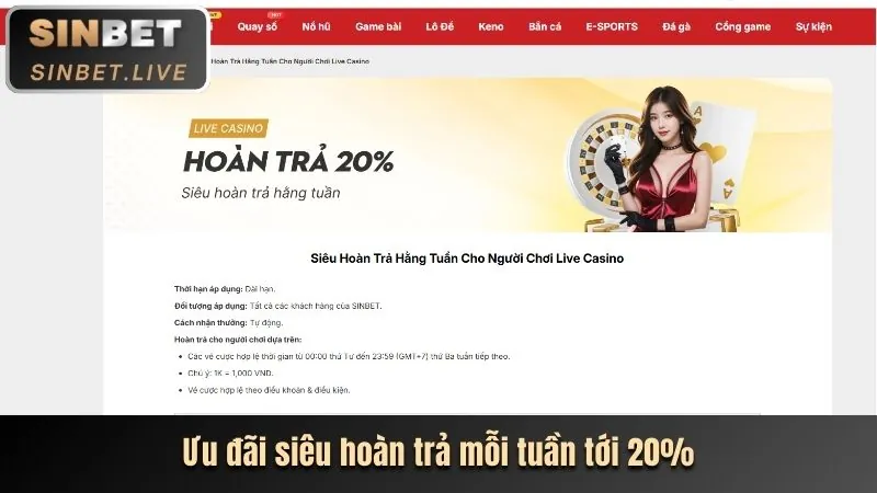 Hoàn trả không giới hạn SC68